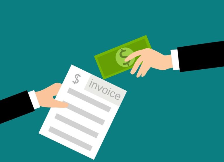 Illustration of invoice template design with a payment exchange
